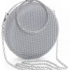 * | Cut Price Venus Ring Handle Circle Clutch Silver | Womens Handbags