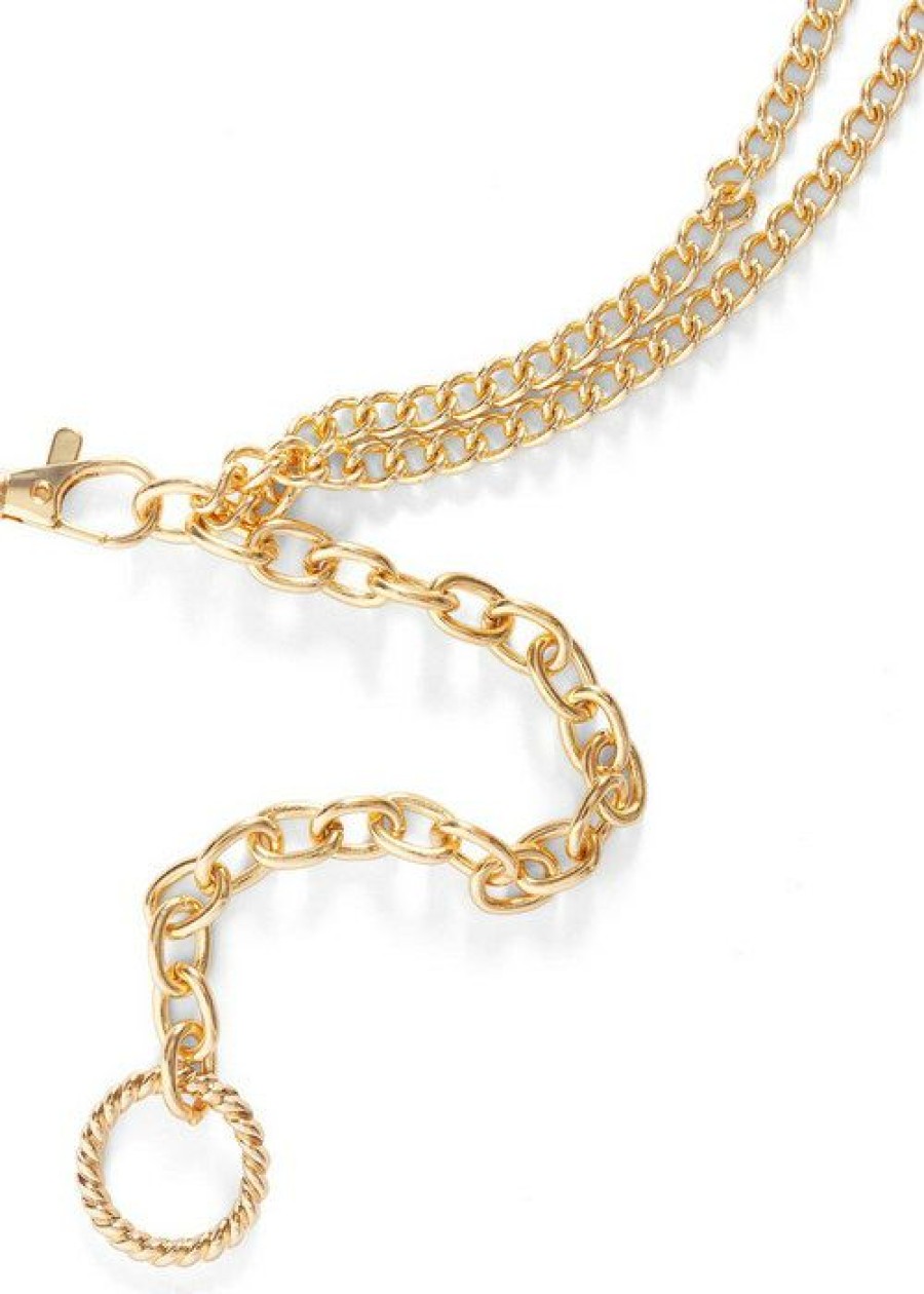 * | Original Venus Twist Hoop Chain Belt Gold | Womens Belts