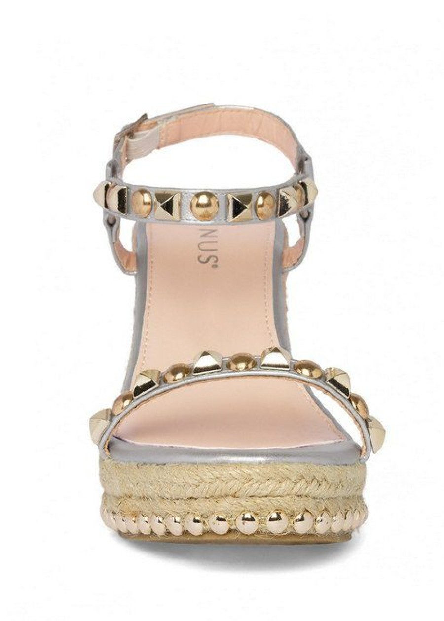 * | Good Quality Venus Embellished Wedge Silver | Womens Sandals & Wedges