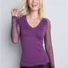 * | Sale Online Venus Seamless Cut Out Top Purple | Womens Tops