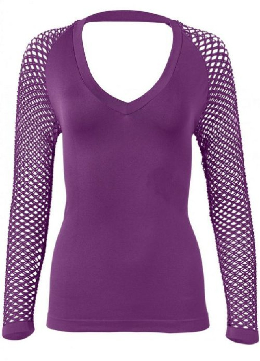 * | Sale Online Venus Seamless Cut Out Top Purple | Womens Tops