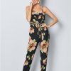 * | Less Expensive Venus Floral Print Jumpsuit Black Multi | Womens Jumpsuits & Rompers