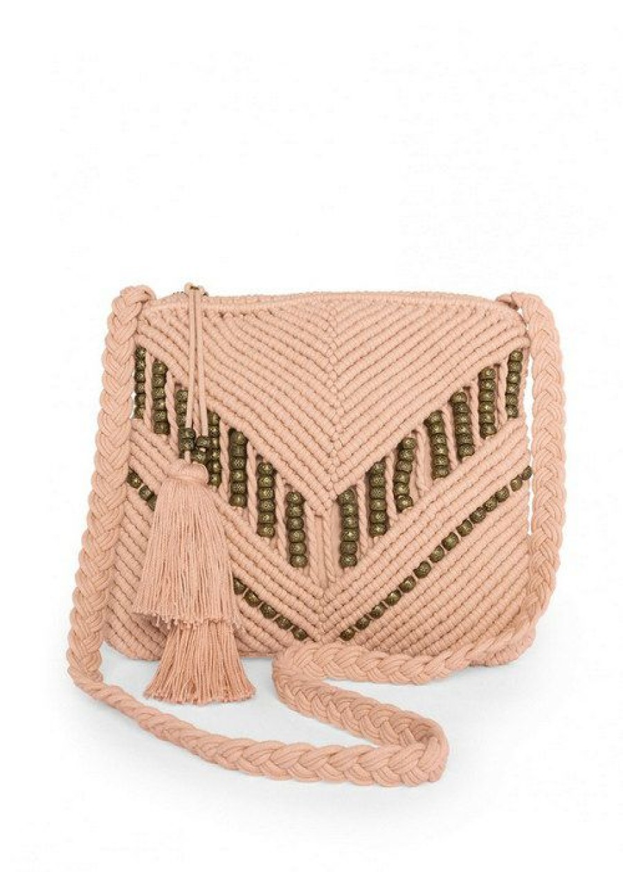 * | Less Expensive Venus Bead Detail Crochet Bag Blush | Womens Handbags