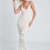 * | Excellent Venus Crochet Tank Maxi Dress Off White | Womens Dresses