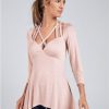 * | Good Quality Venus Strappy Detail Top Light Pink | Womens Tops