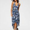 * | Latest Venus Printed High Low Dress Blue Multi | Womens Dresses