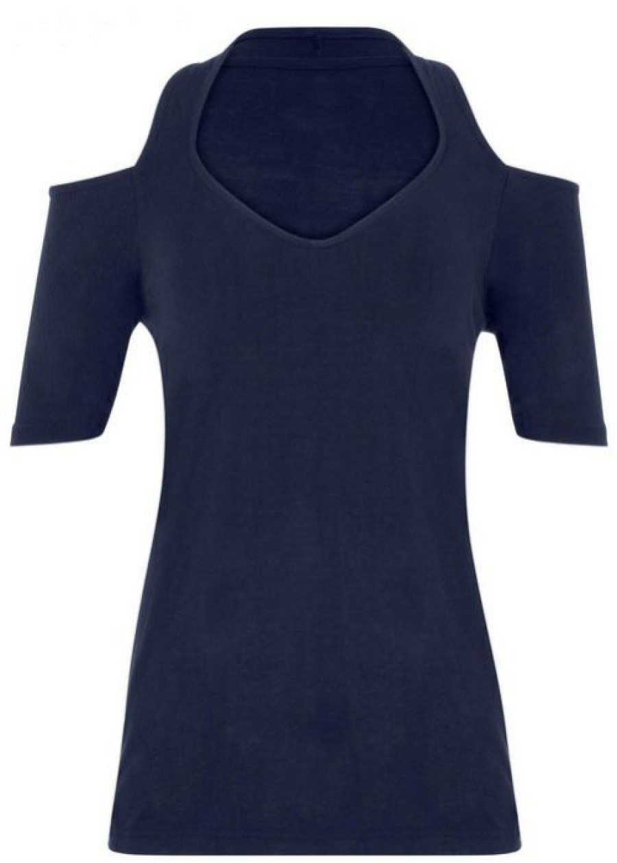 * | Best Price Venus Cold Shoulder Top Navy | Womens Tops