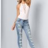 * | Gift Selection Venus Embellished Rip Jeans Light Wash | Womens Jeans