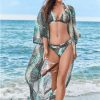 * | Excellent Venus Sheer Caftan Cover-Up Sahara Snake | Womens Swimwear