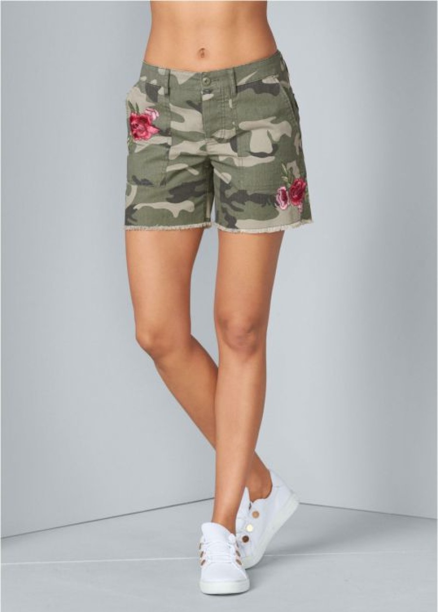 * | Opening Sales Venus Camo Shorts Olive Multi | Womens Shorts