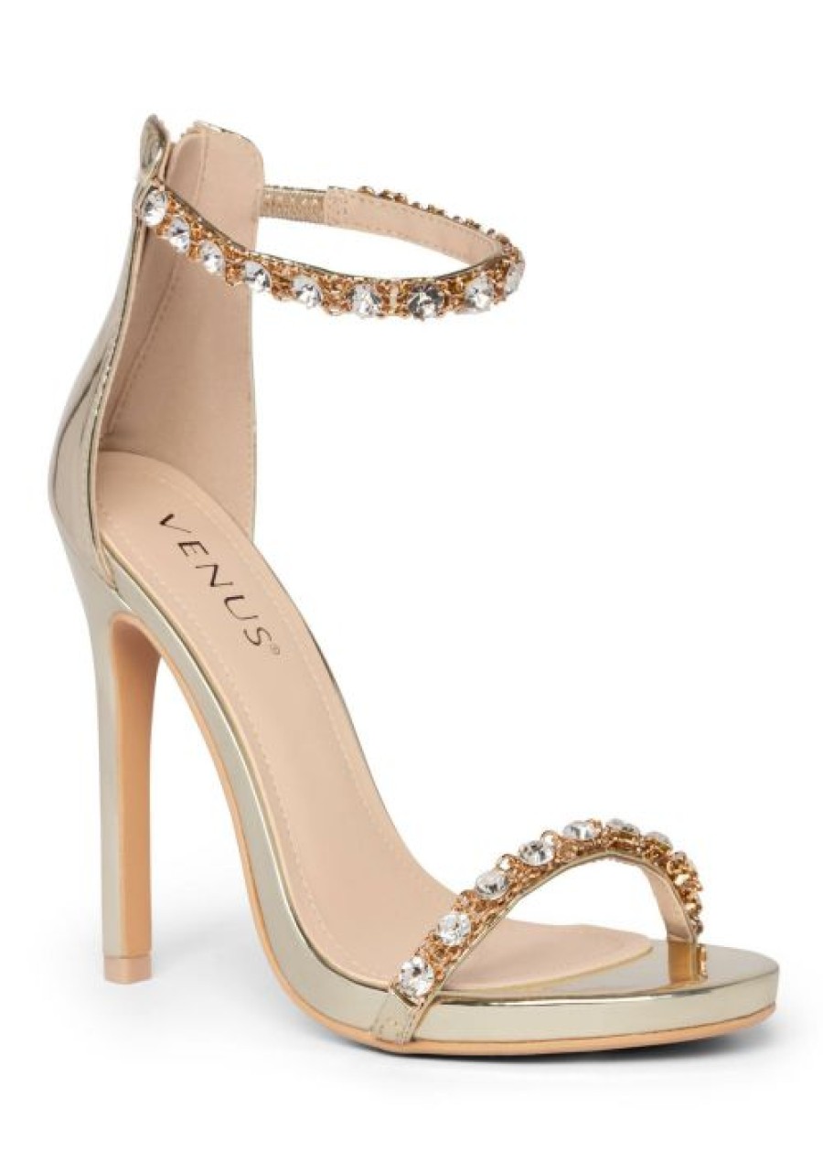 * | Popular Venus Embellished Heels Gold | Womens Heels