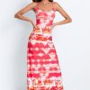 * | Sale Online Venus Batik Printed Maxi Dress Red Multi | Womens Dresses