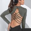 * | Store Venus Strappy Back Bodysuit Black & Silver | Womens Tops