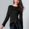 * | Wholesale Venus Side Tie Top Black | Womens Tops